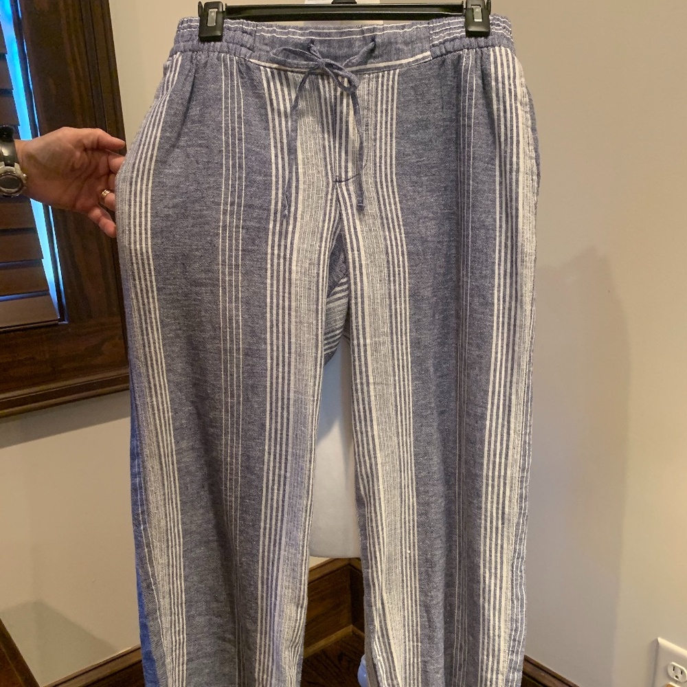 Old Navy linen striped pants
